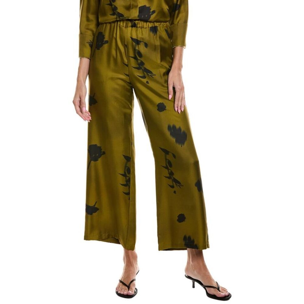 Max Mara Womens Mm By  Helga Silk Trouser, Green